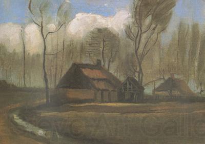 Vincent Van Gogh Farmhouses among Trees (nn04) Germany oil painting art